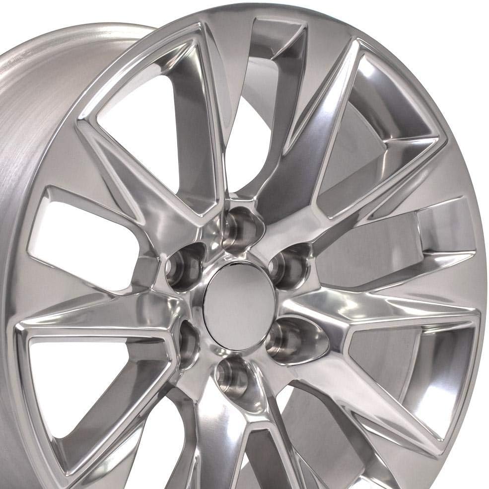 OE Wheels LLC 20 inch Rim Fits 6x139.7 Silverado Suburban Tahoe Sierra Yukon Escalade CV26 20x9 Polished Wheels Hollander: 5920