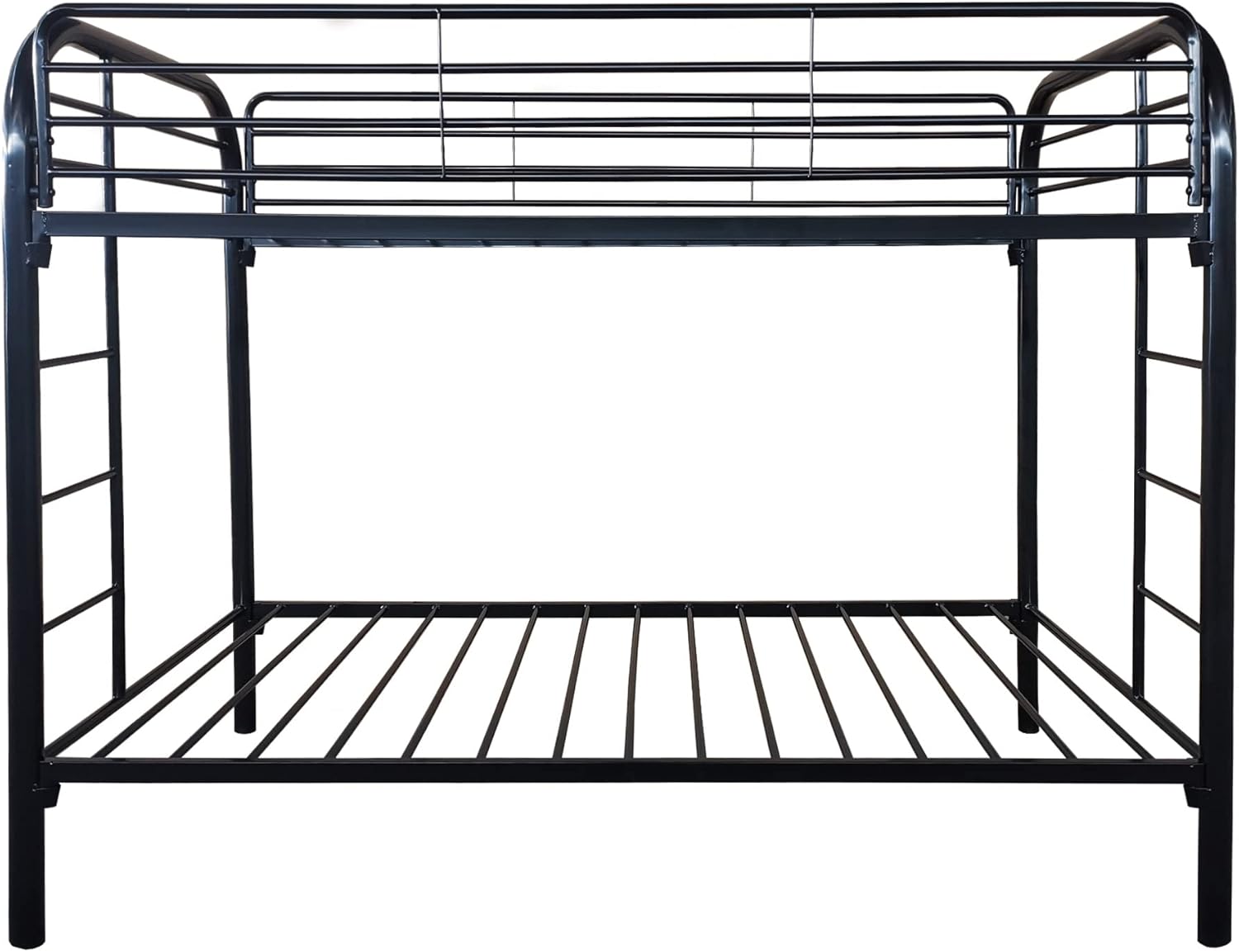 Better Home Products Oasis Twin Over Twin Metal Bunk Bed in Black