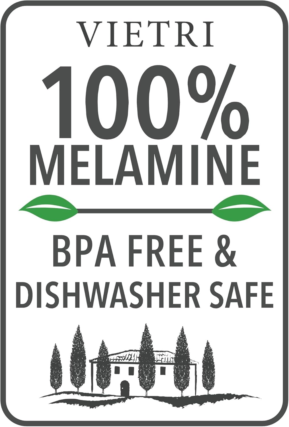 Vietri Melamine Lastra White 12-Pc Unbreakable Dinnerware Set with Pasta Bowls & Dinner Plates