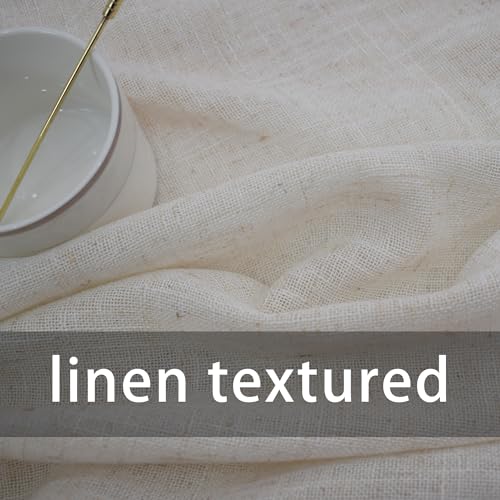 Grey Valance for Windows 16 inch Natural Linen Textured Short Small Mini Curtains Topper Vintage Rustic Sheers Farmhouse Living Room Bedroom Door Kitchen Bathroom 1 Panel Rod Pocket 52