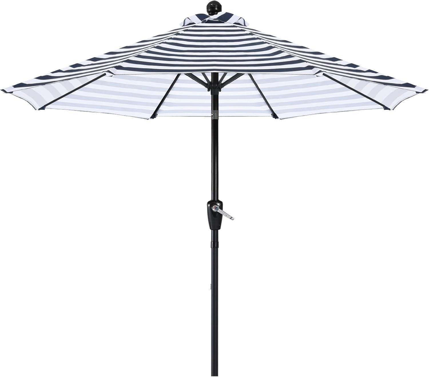 ABCCANOPY Durable Patio Umbrellas 10' with 8 Sturdy Ribs (Blue White Stripes)