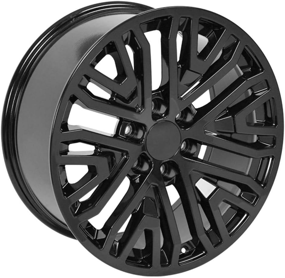OE Wheels LLC 20 inch Rims Fits Silverado Suburban Tahoe Sierra Yukon Escalade 6x139.7 CV37 20x9 Black SET