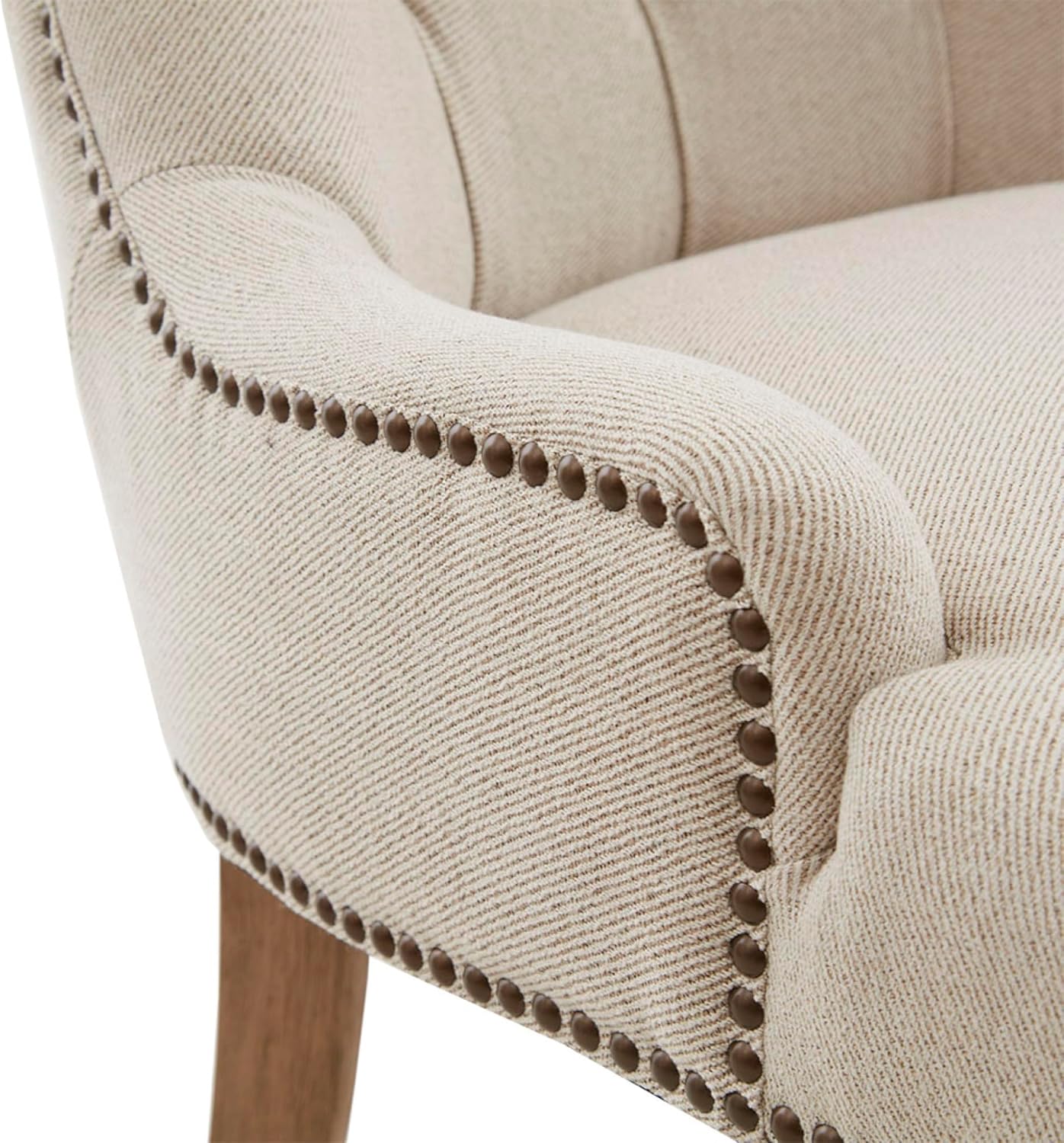 Button Tufted Captain Accent Chair