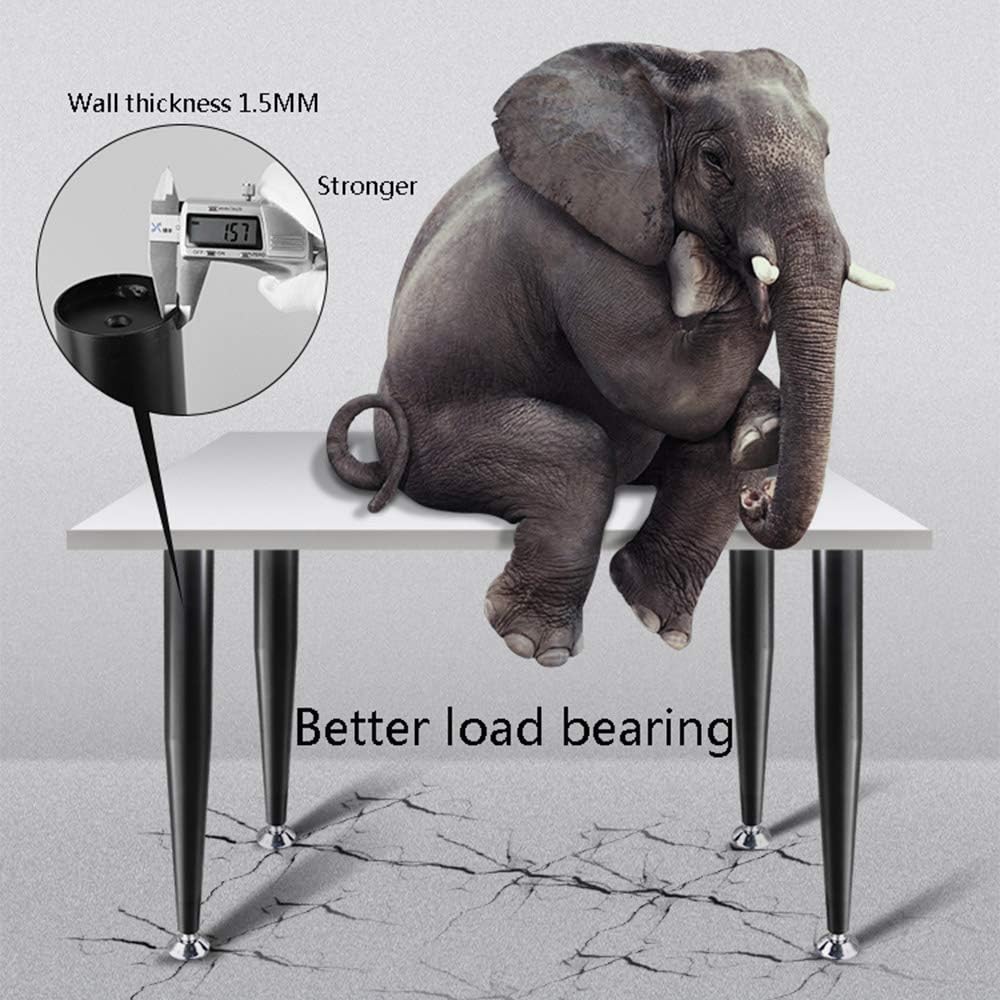 Furniture Legs Tapered Table Legs, Furniture Desk Legs Adjustable, Fashion Metal Coffee Table Legs Black Modern Simplicity Dining Table Legs Office Desk Legs 28