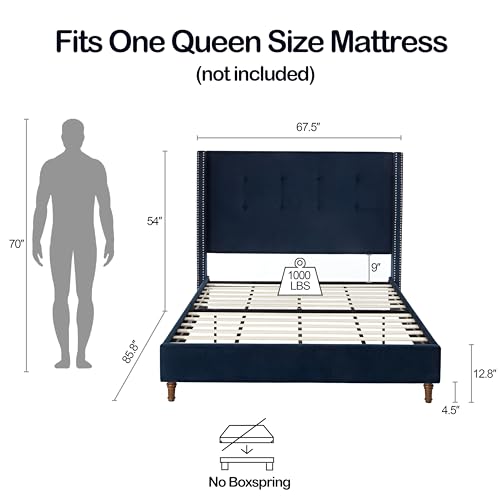 Dolonm Upholstered Bed Frame, 54