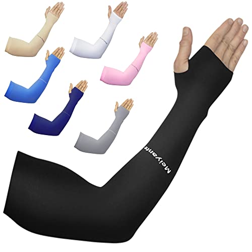 Arm Sleeves for Men Women Work 1 Pair UV Sun Protection UPF Long Sleeves Tattoo Cover Up Sleeves to Cover Arm Sleeves Cooling