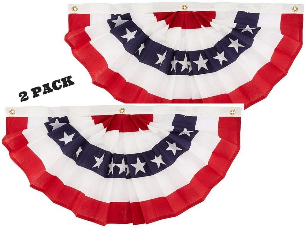 ANNIN FLAGMAKERS Pleated Flag 2Pk, 1 EA