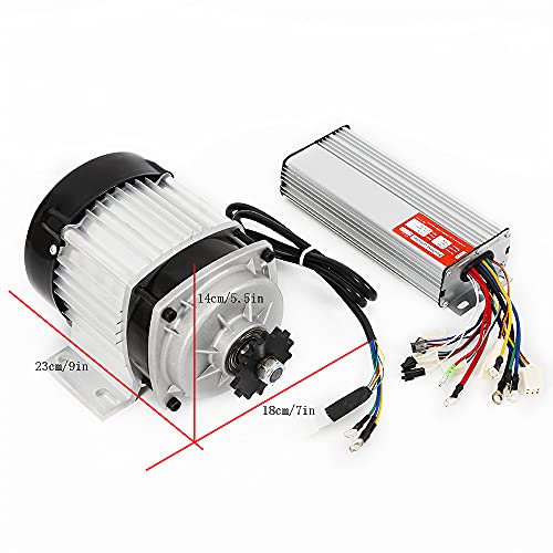 BLDC 72V 3000W Brushless Motor, 72V Motor Kit, High Speed Electric Motor Kit, w/Controller & T8F Sprockt/Chain, Go Kart Electric Motor, Electric Bike Conversion Kit, 4900r/Min