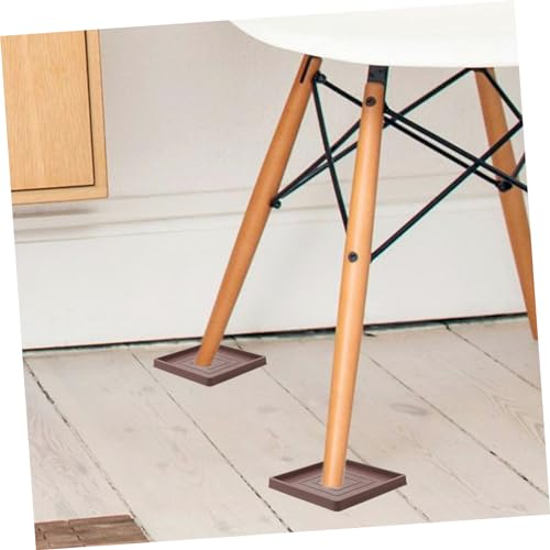Veemoon 8 Pcs Furniture Mat Household Furniture Leg Pads Square Furniture Leg Pads Non-Slip Furniture Coasters Anti-Skid Chair Wheel Stopper Multi-Function Chair Wheel Stopper Bed Supplies