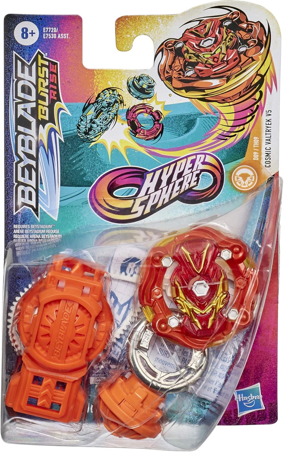 Beyblade Burst Rise Hypersphere Cosmic Valtryek V5 Starter Pack - Stamina Type Battling Game Top and Launcher, Toys Ages 8 and Up