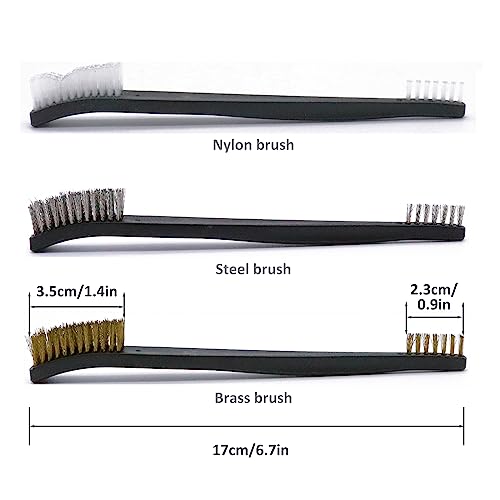 Gun Cleaning Supplies Case, Gun Cleaning Patches and Gun Cleaning Swabs 2 Specifications, 6” Bamboo Cleaning Swabs, 2” Lint Free Gun Cleaning Cloth, Include 3 Double-Ended Cleaning Brush