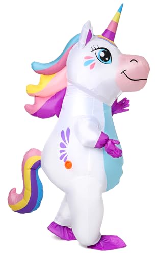 Inflatable Unicorn Costume for Adult - Funny Halloween Inflatable Costumes for Men Women, Blow Up Costume for Halloween Party Cosplay