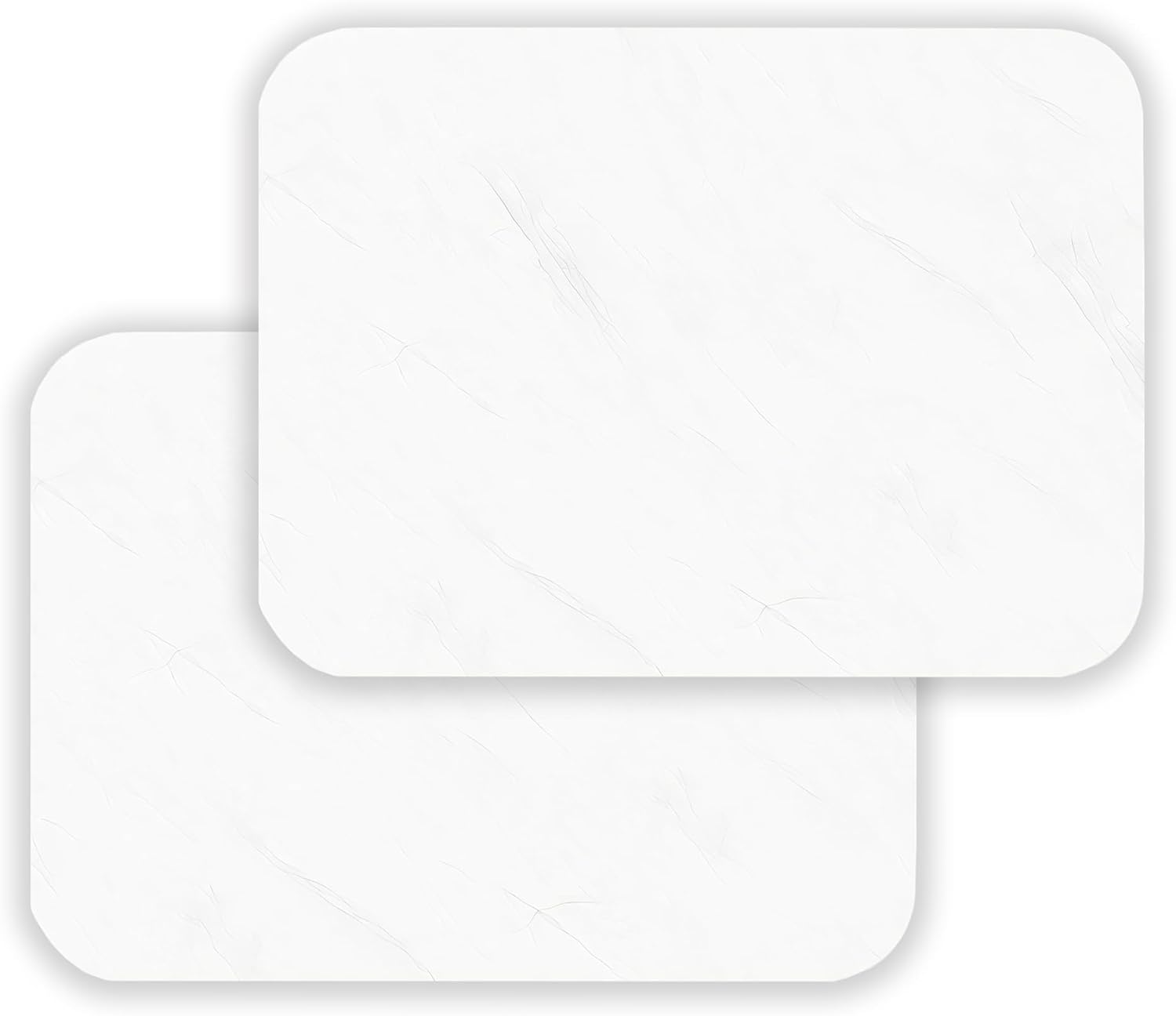 2 PACK Stone Drying Mat for Kitchen Counter, Fast Dry Absorbent Dish Drying Mats for Kitchen Counter Heat Resistant（16X12 inch）