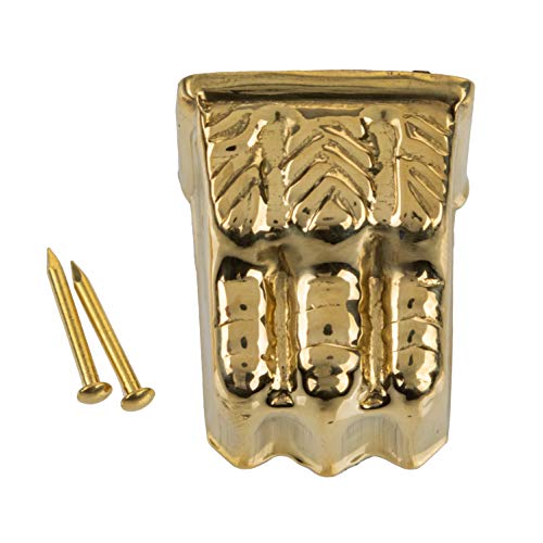 Small Stamped Brass Furniture Leg Claw Feet | Toe Cap to Protect Feet of Table, Dresser, Sofa | Antique Furniture Reproduction Hardware | UA-375-TCPB (1)