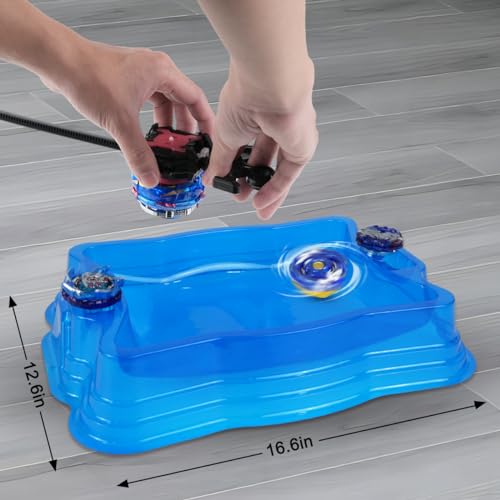 Bey X Blades Stadium Large,Bay Blades X Arena Big,Blayde Blades X Set, 4 Battle Tops 2 Pack Bey Blaze X Launchers, Bley Blades X,Bet Blades X Game Toys for Boys & Girls 6+