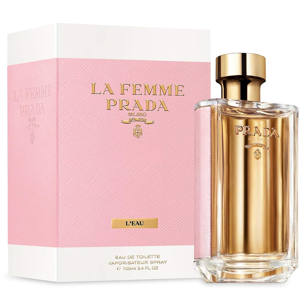 Prada La Femme L'eau Eau De Toilette Spray for Women, 3.4 Ounce