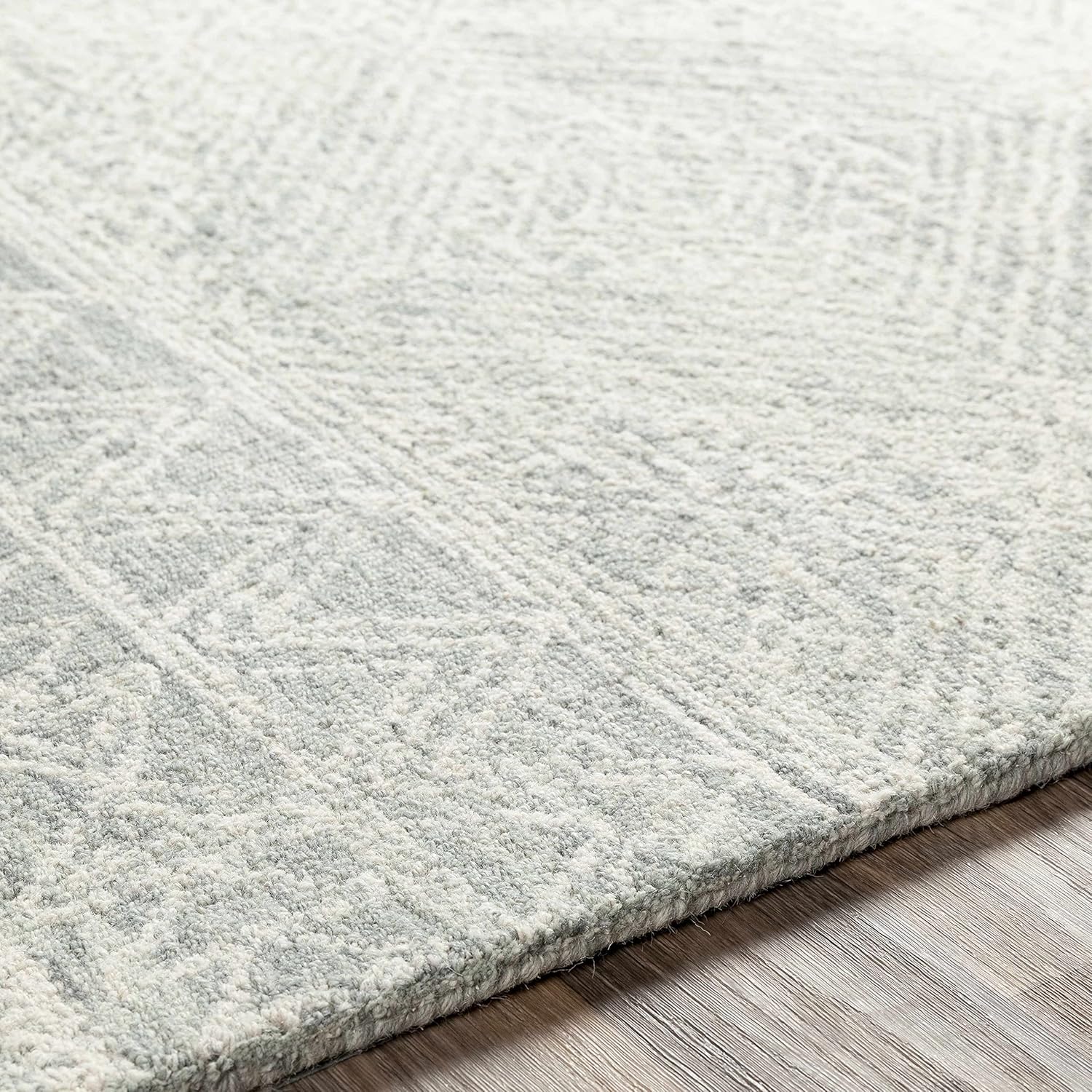 Hauteloom Grahn Wool Living Room, Bedroom Area Rug - Bohemian/Global - Green, Beige - 8' x 10'