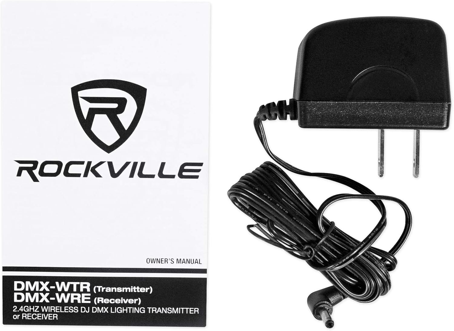 Rockville DMX-WTR Rechargeable Wireless DJ DMX Lighting Transmitter+4) Receivers