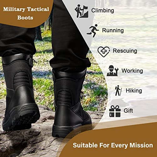 Men's Military Tactical Boots Army Jungle Boots with Zipper