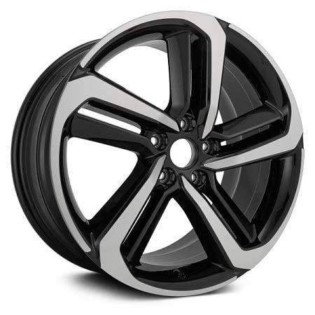 New 19 inch Alloy Wheel Rim Replacement for ALY64127U45N Black Machined (19 x 8.5 inches / 5 x 114 mm, 50 mm) For 18-22 Honda Accord Sport Direct Fit. One Wheel (1) - FREE CENTER CAP :)