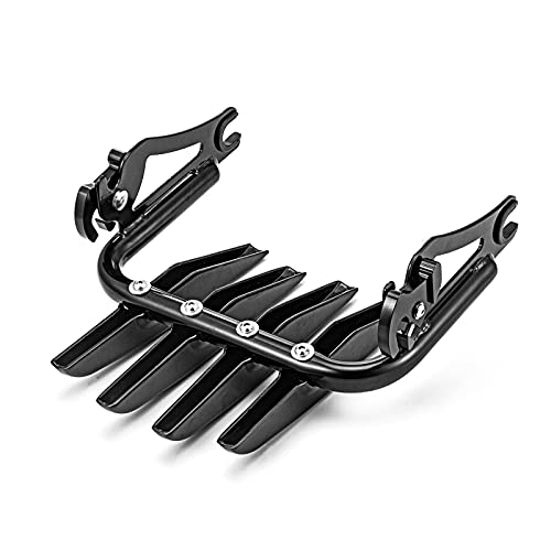 Gloss Black Luggage Rack Stealth Style Detachable Compatible with 2009-2024 Harley Touring Road King Electra Glide Road Glide Street Glide