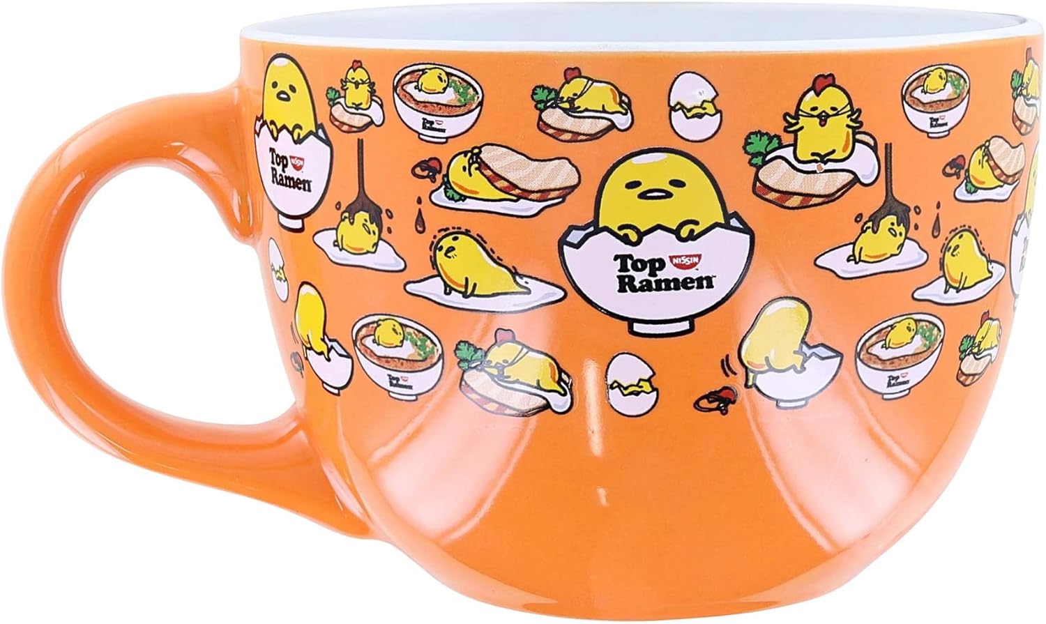 Sanrio Gudetama Top Ramen 20oz Ceramic Ramen Bowl Set