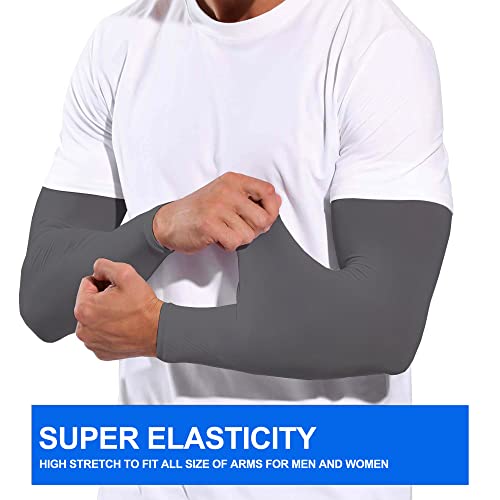 4 Pair UV Sun Protection Arm Sleeves for Men & Women,Cooling UPF 50 Arm Cover for Baseball,Cycling,Basketball