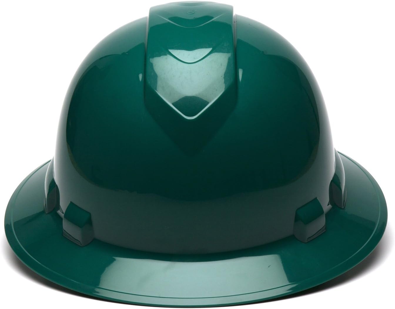 Pyramex Ridgeline Full Brim Hard Hat 6 Point Ratchet Green