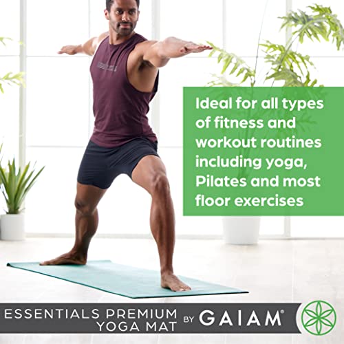 Gaiam Essentials Premium Yoga Mat with Yoga Mat Carrier Sling (72