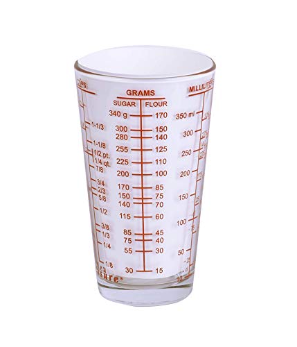 Kolder Multi-Purpose Liquid and Dry Measuring Cup, 16-Ounce, Black Print