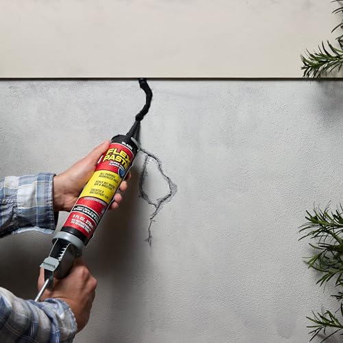 Flex Paste, 9 oz Cartridge, White, Waterproof Paintable Putty, Spackle Sealant, Fill Gaps Cracks Holes - Block Out Water and Air - UV Resistant - Walls, Drywall, EPDM, Concrete, Roof, RV Repairs