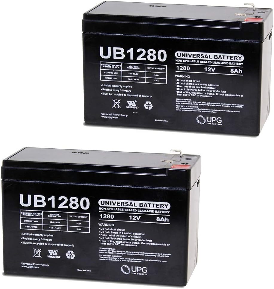 12V 8AH APC Back-UPS ES 750 UPS Battery: Replacement - 2 Pack