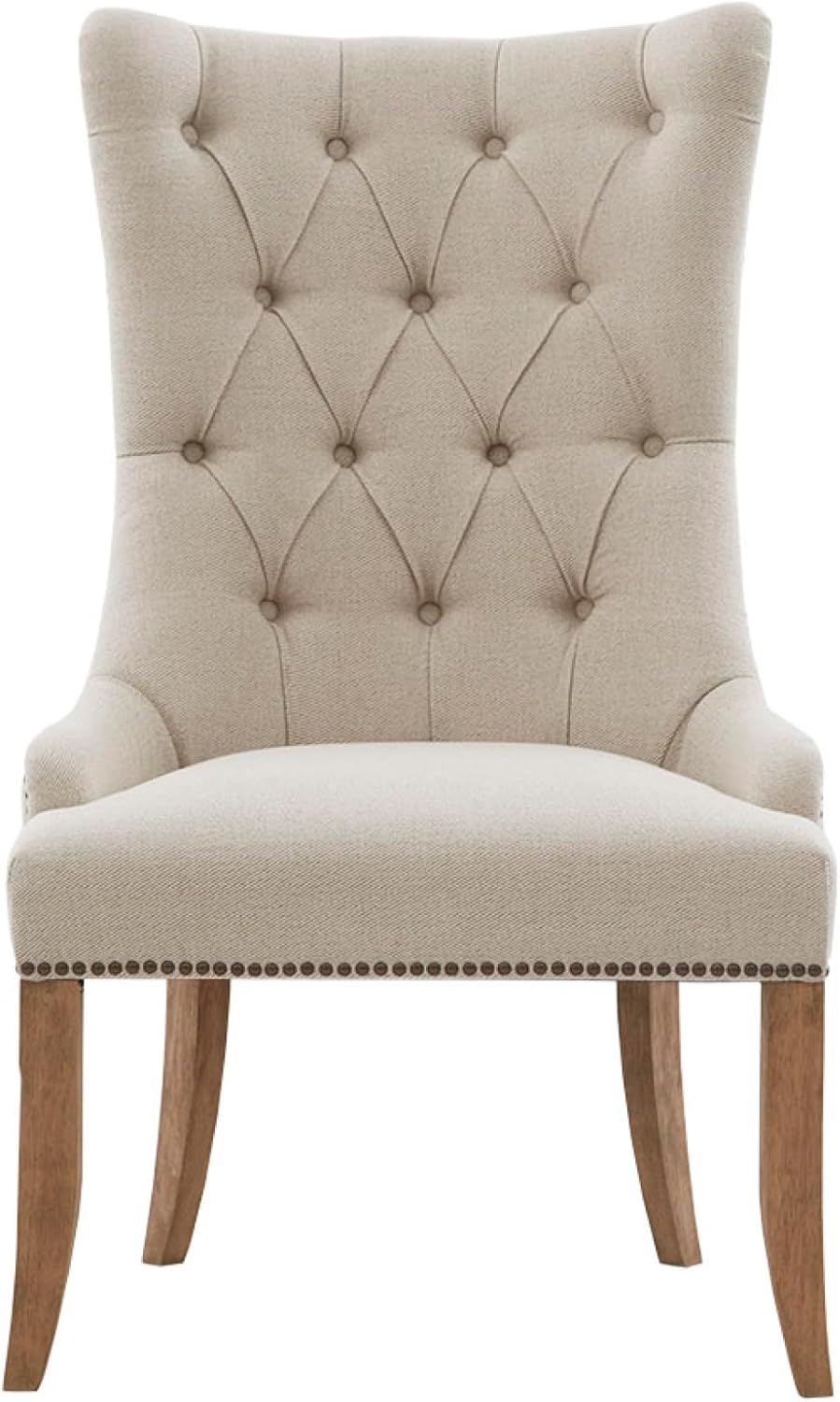 Button Tufted Captain Accent Chair