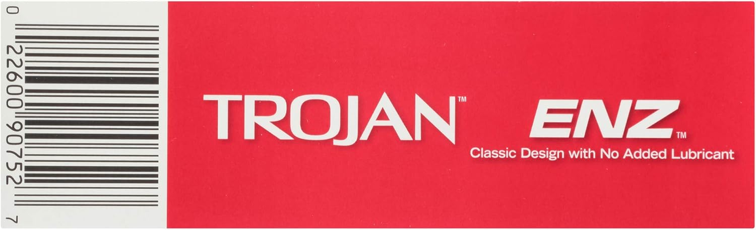 Trojan ENZ Natural Latex Non-Lubricated Condoms - 12 Count