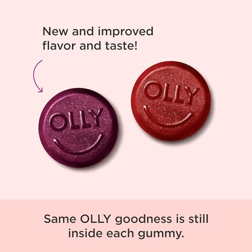 OLLY Men's Multivitamin Gummy, Immune Support, Vitamins A, C, D, E, B, Lycopene, Zinc, BlackBerry, 60 Day Supply - 120 Count