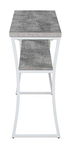 Convenience Concepts X-Calibur Console Table, Faux Birch / White Frame