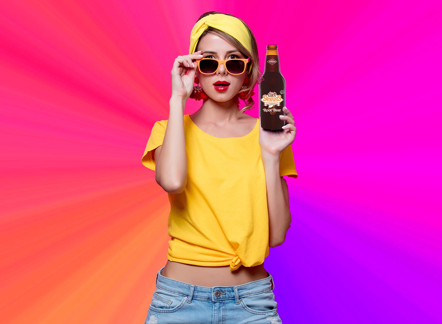 Diet Stewart's Root Beer, 12 fl oz (24 Glass Bottles)