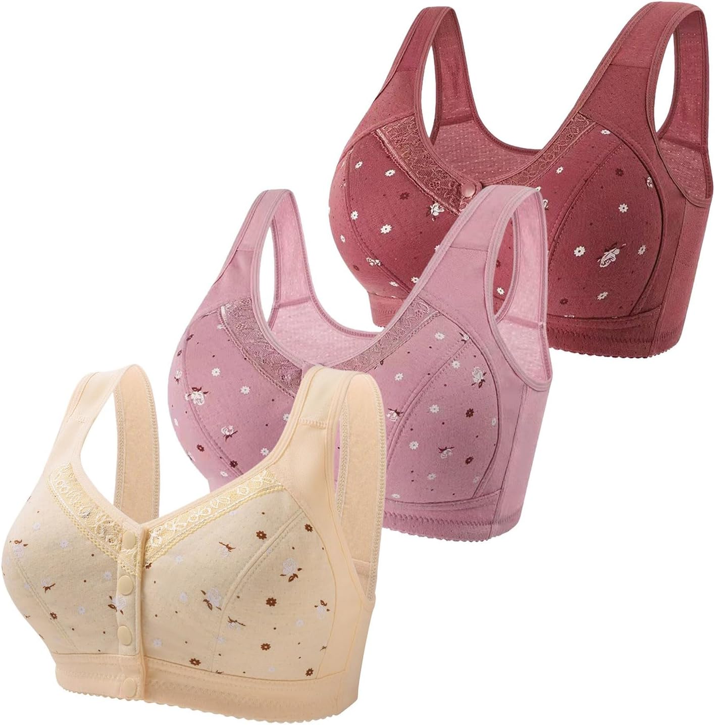 Lingerie Body Suits Women Cushion Cover Outdoor Long Sports Bra Medium Front Hook Bras for Senior Plus Size Women 3X T