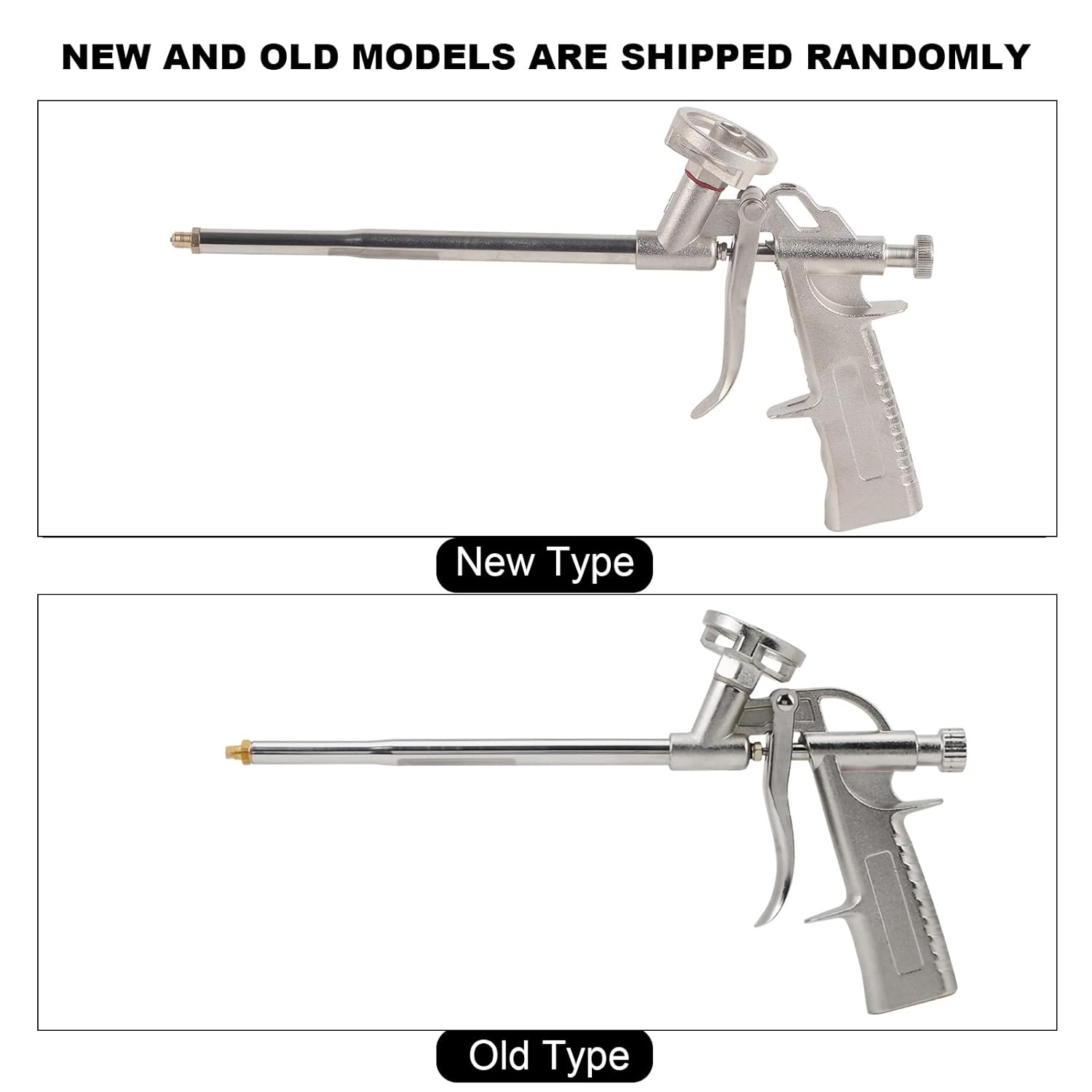 Spray Foam Gun, Pu Expanding Foaming Gun Metal Body Heavy Duty Grade Expanding Spray Gun Sealant Dispensing PU Insulating Applicator Tool for Caulking, Filling, Sealing, Home