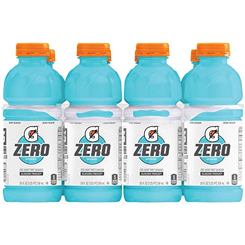 Gatorade Zero Sugar Thirst Quencher, Glacier Freeze, 20 Ounce, 8 Count (Pack of 3)
