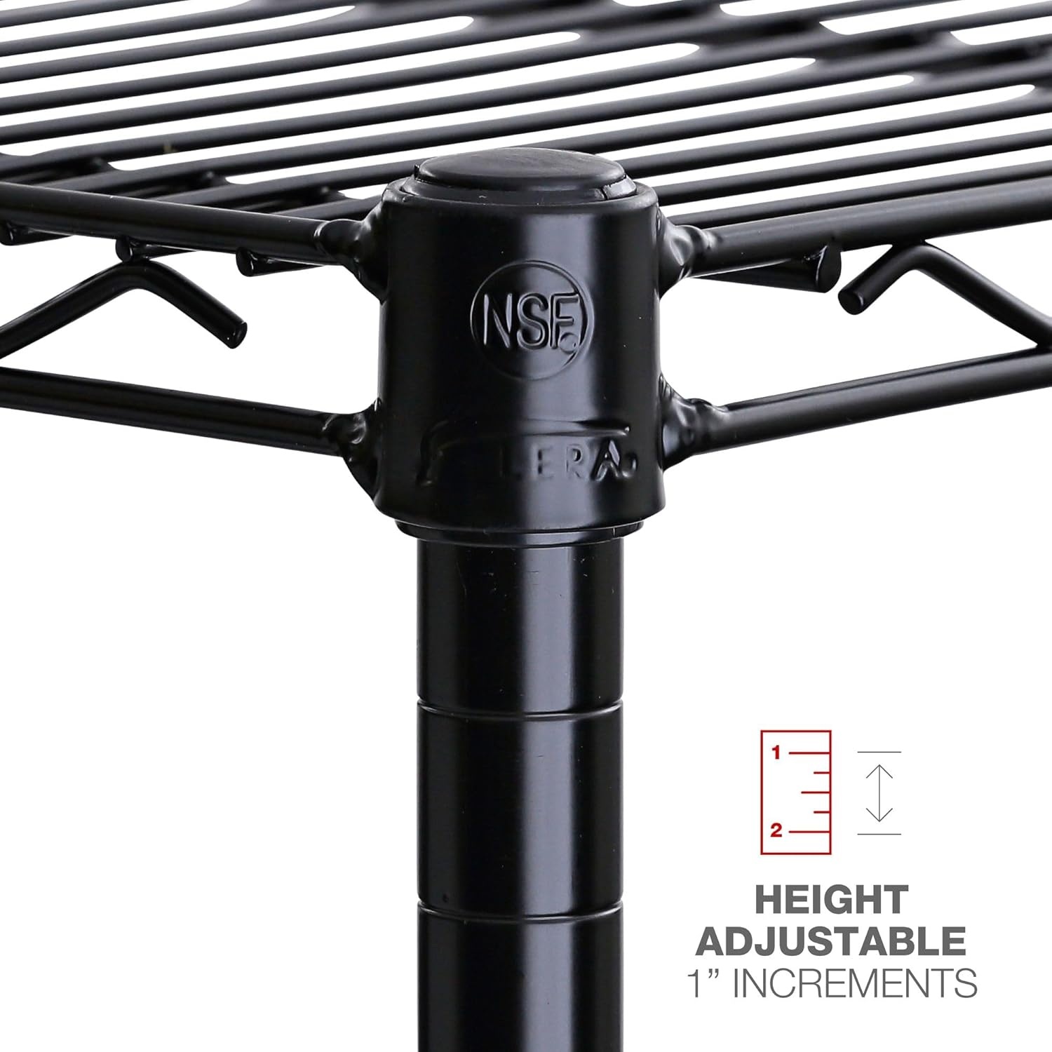 Alera ALESW664818BL NSF Certified 6-Shelf 48 in. x 18 in. x 72 in. Wire Shelving Kit - Black