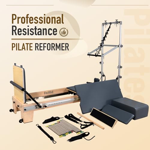 Pilates Reformer,Pilates Reformer Equipment with Reformer Accessories, Reformer Box,Jump Board, Reformer Pilates Machine for Home Workouts