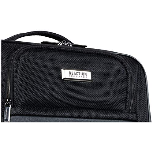 Kenneth Cole REACTION Rugged Roamer Lightweight Softside Expandable 8-Wheel Spinner Luggage, Black, 28-Inch Checked