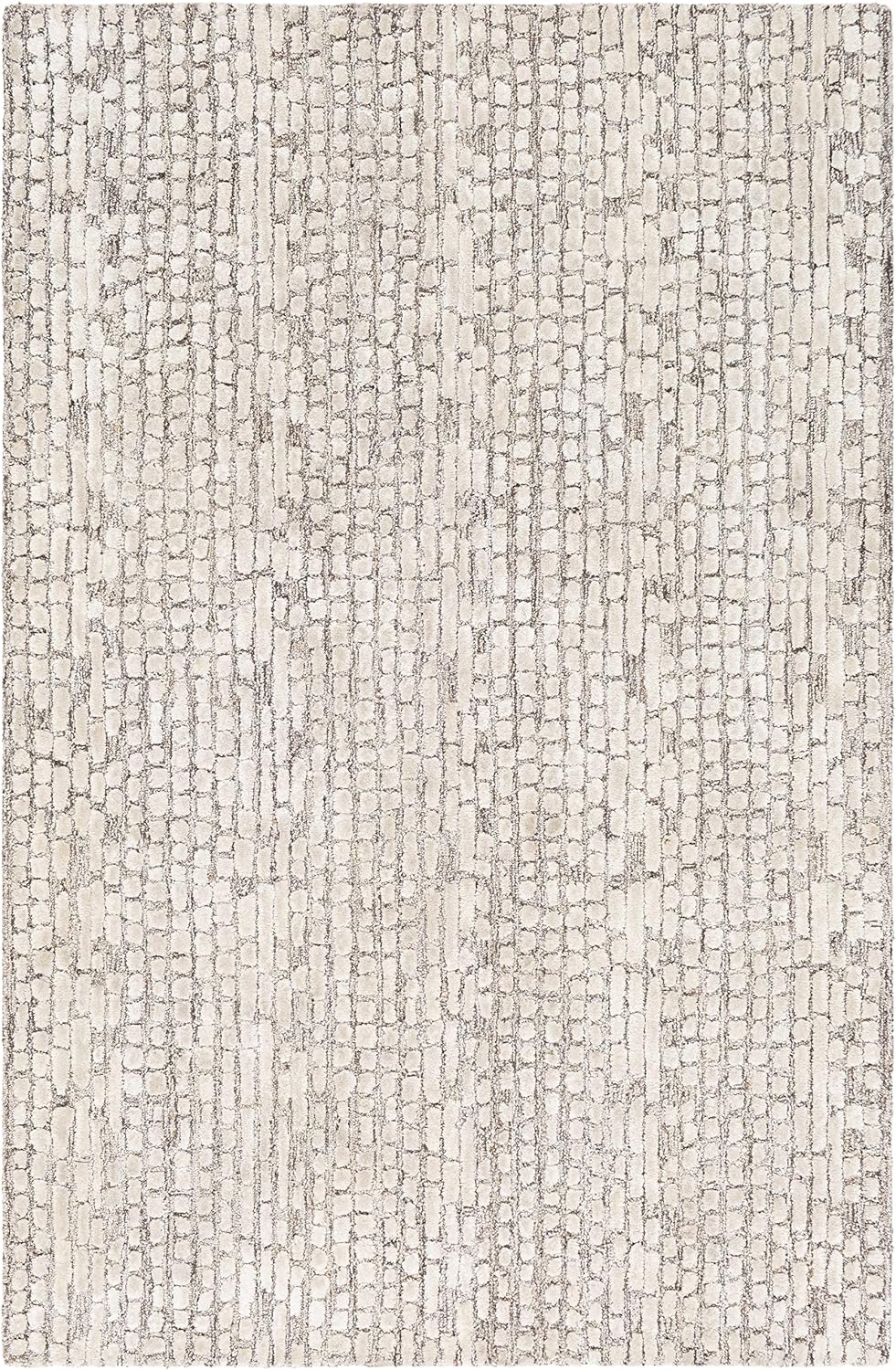 Hauteloom Olamon Living Room, Bedroom Area Rug - Bohemian/Global - High Pile - Brown, Beige - 5' x 7'6