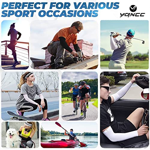 YQXCC 6 Pairs Arm Sleeves - Tattoo Cover Up - Sports UV Sun Protection Cooling Sleeve for Men & Women