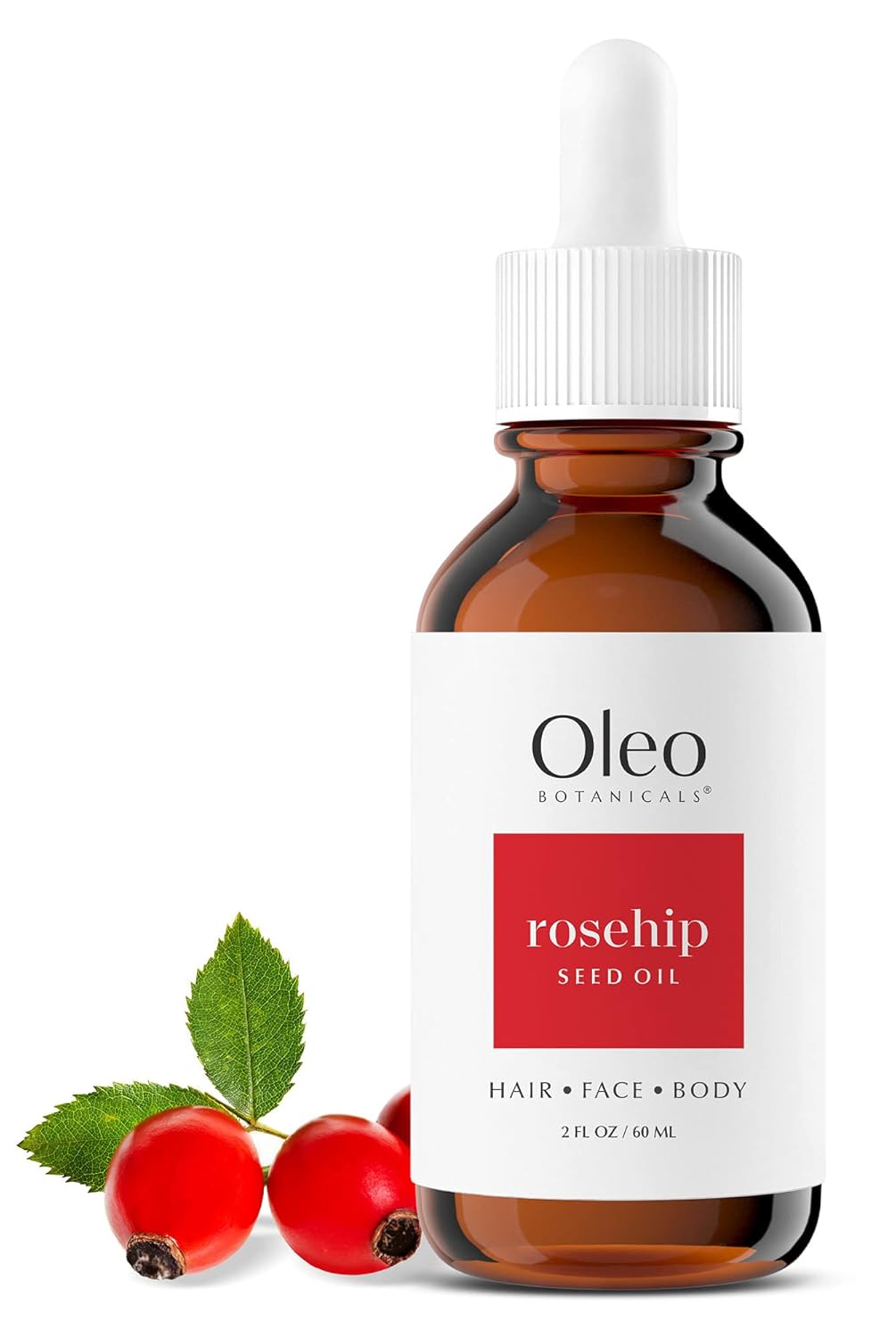 Rosehip Seed Oil Organic, 100% Pure (Rosa Mosqueta) Cold Pressed & Unrefined - Nourishing - Face Moisturizer, Hair, Body & Nails - (60ml)