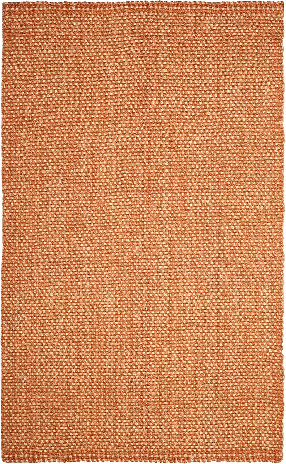 SAFAVIEH Natural Fiber Collection Area Rug - 8' x 10', Rust & Natural, Handmade Jute, Ideal for High Traffic Areas in Living Room, Bedroom (NF262B)