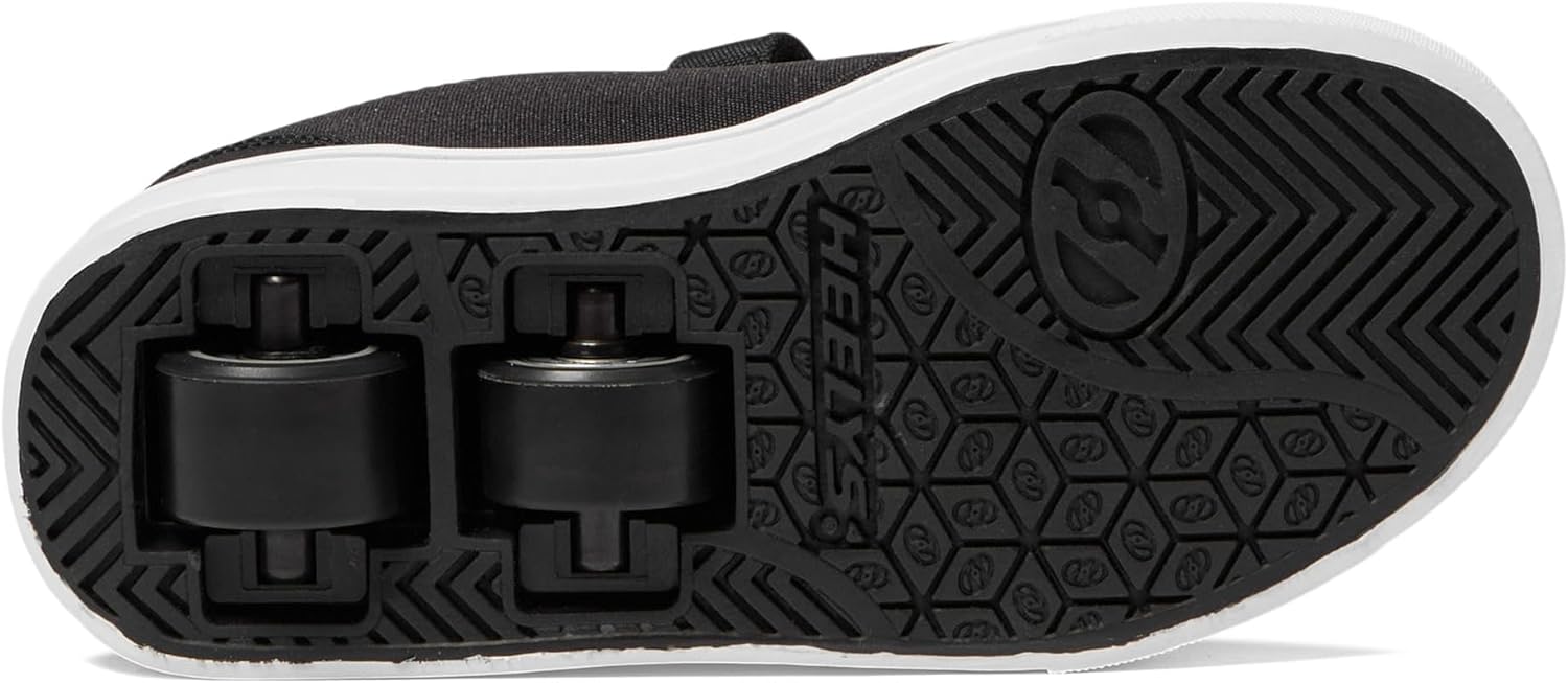 Heelys Pro 20 X2 (Little Big Kid/Adult) Wheeled Heel Shoe, Black/Grey/White, 12 US Unisex