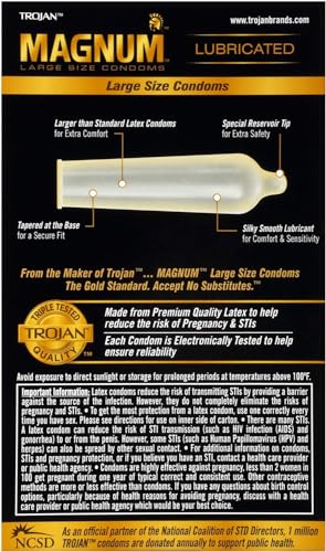 Trojan Magnum Xl Lubricated Condoms, 48 Count