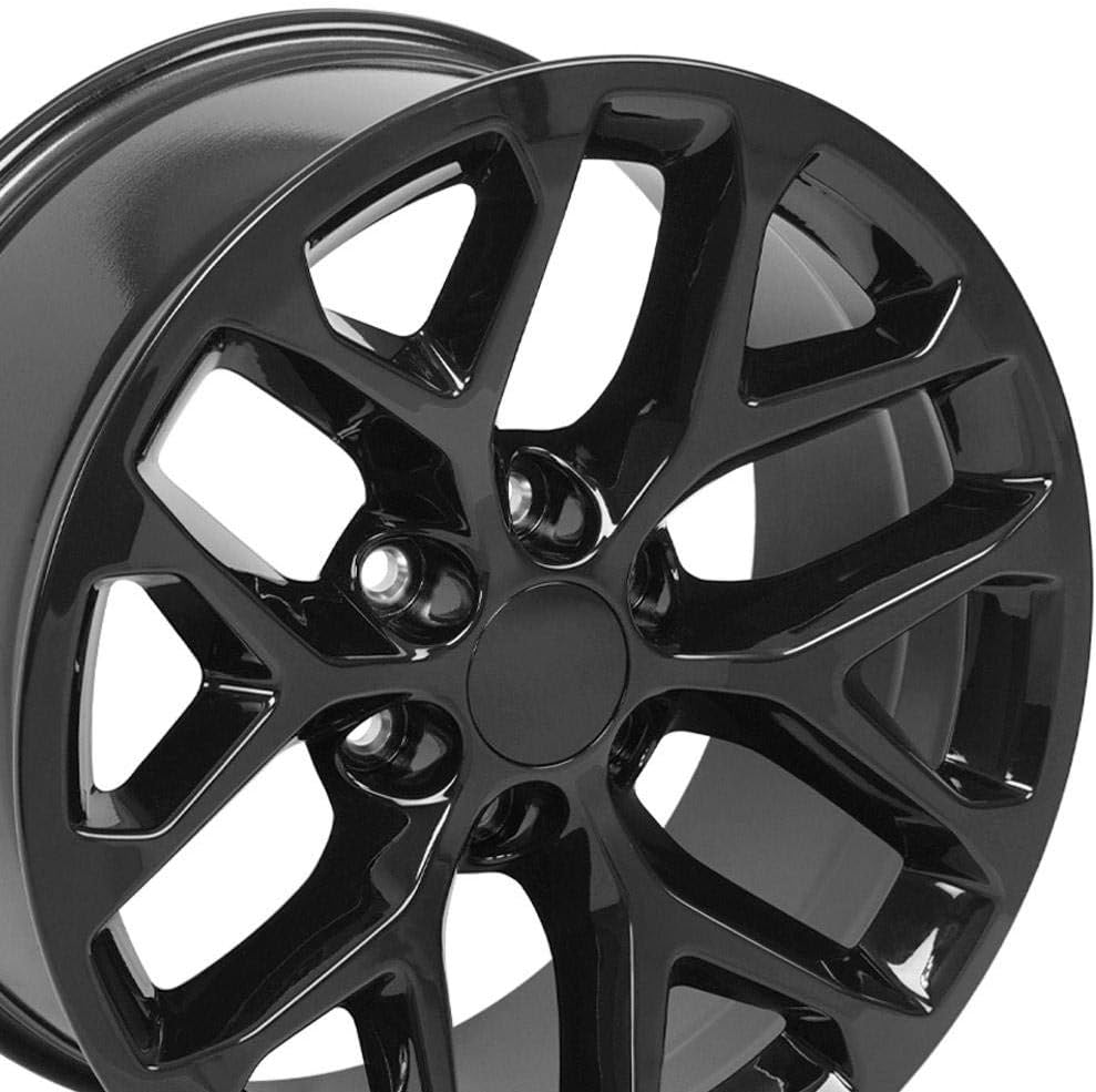 OE Wheels LLC 20 inch Rims Fits Silverado Suburban Tahoe Sierra Yukon Escalade 6x139.7 CV98B 20x9 Black SET